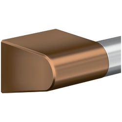 Professional Round Flush Handle Kit  - Professional Round Flush Handle Kit with Dark Copper Off-Stands for 36" French Door Refrigerator view