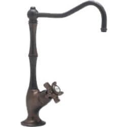 Single Lever Cast Spout Filtration Faucet  - Tuscan Brass (Cross Handle) view