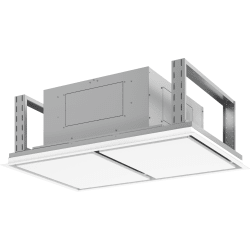 Lux 43 Inch Island Mount Range Hood  - 3/4 View view