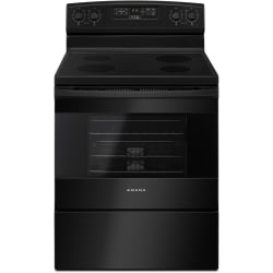 30 Inch Electric Range - Electric Range in Black from Amana view