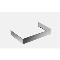 Wrap Around Toe Kick in Stainless Steel for Majestic Range UMD10N: 30 Inch - 30 Inch toe kick view