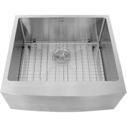 24 Inch Undermount Farmhouse Apron Sink  - 24 Inch Undermount Farmhouse Apron Sink with 10 Inch Bowl Depth view