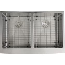 33 Inch Double Bowl Farmhouse Apron Front Kitchen Sink - 33 Inch Double Bowl Farmhouse Apron Front Kitchen Sink with 16 Gauge Stainless Steel view