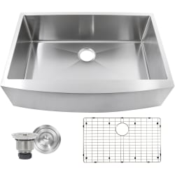 33 Inch Single Bowl Farmhouse Apron Front Kitchen Sink  - 33 Inch Single Bowl Farmhouse Apron Front Kitchen Sink with 16 Gauge Stainless Steel view