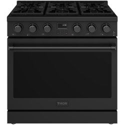 36 Inch Freestanding Gas Range  - 36 Inch Contemporary Professional Gas Range view