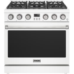 36 Inch Freestanding Gas Range  - 36 Inch Contemporary Professional Gas Range view