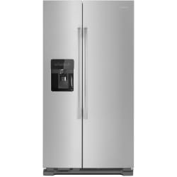 33 Inch Freestanding Side by Side Refrigerator - Black on Stainless view