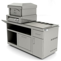30 Inch Deluxe Pizza Oven Prep Cart - Pizza Oven Prep Cart view
