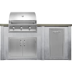72 Inch Outdoor Kitchen Island  - Haven Outdoor™ 72" Harbor Gray Outdoor Kitchen Island view