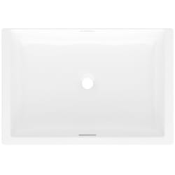 16 Inch Rectangular Undermount Bathroom Sink  - 16 Inch Rectangular Undermount Bathroom Sink with Drain Hole Center view