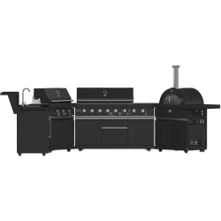 176 Inch Outdoor Kitchen  - 176 Inch Freestanding Bbq Grill with 99,600 BTU BBQ Stainless-Steel Burners view
