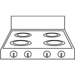 6" Backguard for 30" Dual Fuel Series - 6" Backguard for 30" Dual Fuel Series view