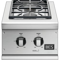 Double Side Burner with 2 17,000 BTU Sealed Burners, Stainless Steel Construction for Built-in Installation: Natural Gas - Front View view