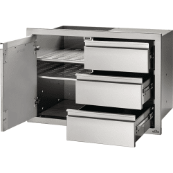 36 Inch Single Door & Triple Drawer Combo  - Main Photo view