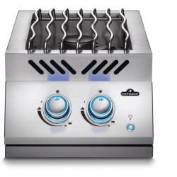 16 Inch Built-In Dual Side Burner  - Built-In 700 Series Inline Dual Range Top Burner with Stainless Steel Cover view