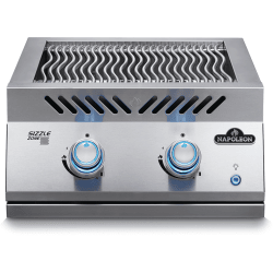 22 Inch Built-In Dual Side Burner  - Built-In 700 Series Dual Infrared Burner with Stainless Steel Cover view