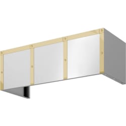 12 Inch Duct Cover Banding Kit - Polished Gold Finish - 12 Inch Duct Cover Banding Kit - Polished Gold Finish view