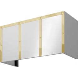 18 Inch Duct Cover Banding Kit - Polished Gold Finish - 18 Inch Duct Cover Banding Kit - Polished Gold Finish view