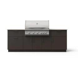 8-Ft Outdoor Kitchen Island  - 8-Ft Outdoor Kitchen Island with 40-Inch Premium LTE+ Gas Grill view