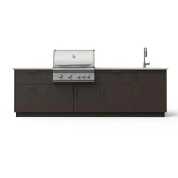 10-Ft Outdoor Kitchen Island  - 10-Ft Outdoor Kitchen Island with Marine-Grade view