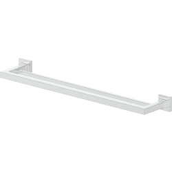 Bliss Double Towel Rail: Chrome - Bliss Double Towel Rail in Chrome view
