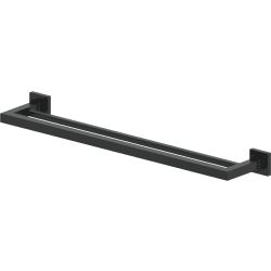 Bliss Double Towel Rail: Matte Black - Bliss Double Towel Rail in Matte Black view