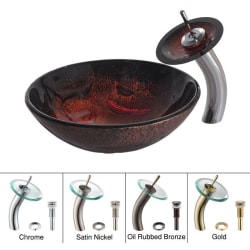 16 1/2 Inch Lava Glass Vessel Sink - Hardware Options view