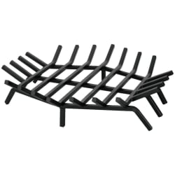 Hexagonal Bar Grate for Wood Burning Fireplaces: 24" - 24" view