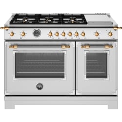 48 Inch Freestanding Gas Range  - 48 inch All-Gas Range 6 Brass Burner and Griddle view