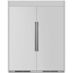 Side-by-Side Column Set with 33 Inch Refrigerator and 33 Inch Freezer in Stainless Steel - Column Set view