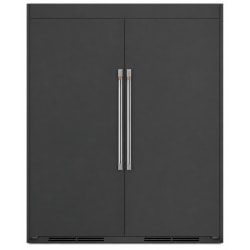 Side-by-Side Column Set with 33 Inch Refrigerator and 33 Inch Freezer in Matte Black - Column Set view
