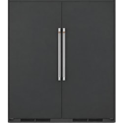 Side-by-Side Column Set with 33 Inch Refrigerator and 33 Inch Freezer in Matte Black - Column Set view