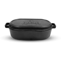 6-Qt. Cast Iron Roaster Pan - Front View view