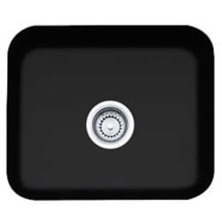 21 Inch Undermount Single Bowl Fireclay Sink: Matte Black - Matte Black Main View view