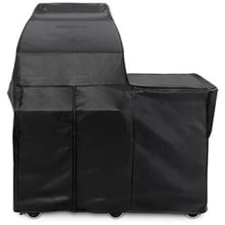 Cover to Freestanding Lynx Pizza Oven, model LPZAF, Carbon Fiber Vinyl Construction - Front View view