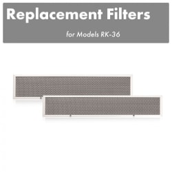 Charcoal Filters for 36 Inch Under Cabinet Range Hoods (Set of 2) - Charcoal Filters view