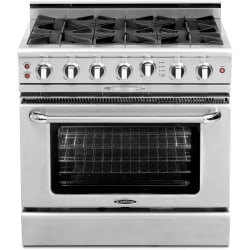 36 Inch Freestanding Gas Range - Front View view
