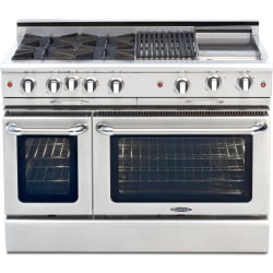 48 Inch Pro-Style Gas Range - Front View (not actual cooktop) view