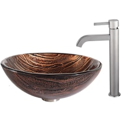 17 Inch Tempered Glass Vessel Sink  - Gaia Glass Vessel Sink view
