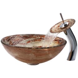16-1/2 Inch Ares Glass Vessel Sink  - Kraus Sink view