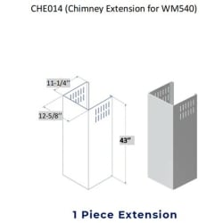 Chimney Extension for WM-540 Wall Mount Range Hood - Chimney Extension view