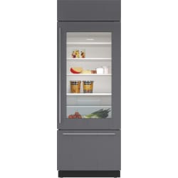 30 Inch Built-In Bottom Mount Smart Refrigerator  - 30-inch Classic Over-and-Under Refrigerator/Freezer with Glass Door - Panel Ready view