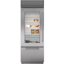 30 Inch Built-In Bottom Mount Smart Refrigerator  - 30-inch Classic Over-and-Under Refrigerator/Freezer with Glass Door view