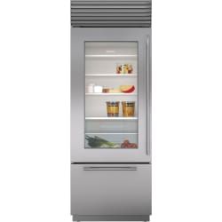 30 Inch Built-In Bottom Mount Smart Refrigerator - 30-inch Classic Over-and-Under Refrigerator/Freezer with Glass Door view