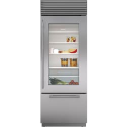 30 Inch Built-In Bottom Mount Smart Refrigerator - 30-inch Classic Over-and-Under Refrigerator/Freezer with Glass Door view