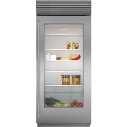 36 Inch Built-In Smart Column Refrigerator  - 36-inch Classic Refrigerator with Glass Door view