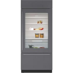 36 Inch Built-In Bottom Mount Smart Refrigerator  - 36-inch Classic Over-and-Under Refrigerator/Freezer with Glass Door - Panel Ready view