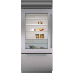 36 Inch Built-In Bottom Mount Smart Refrigerator  - 36-inch Classic Over-and-Under Refrigerator/Freezer with Glass Door view