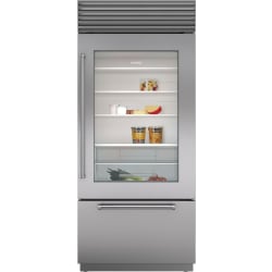 36 Inch Built-In Bottom Mount Smart Refrigerator  - 36-inch Classic Over-and-Under Refrigerator/Freezer with Glass Door view