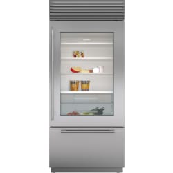 36 Inch Built-In Bottom Mount Smart Refrigerator  - 36-inch Classic Over-and-Under Refrigerator/Freezer with Glass Door view